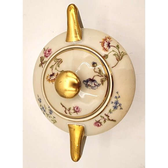 Vtg Limoges France Lidded Sugar, Creamer, 2 Cups Haviland, Charles Field Rosario - Picture 3 of 16
